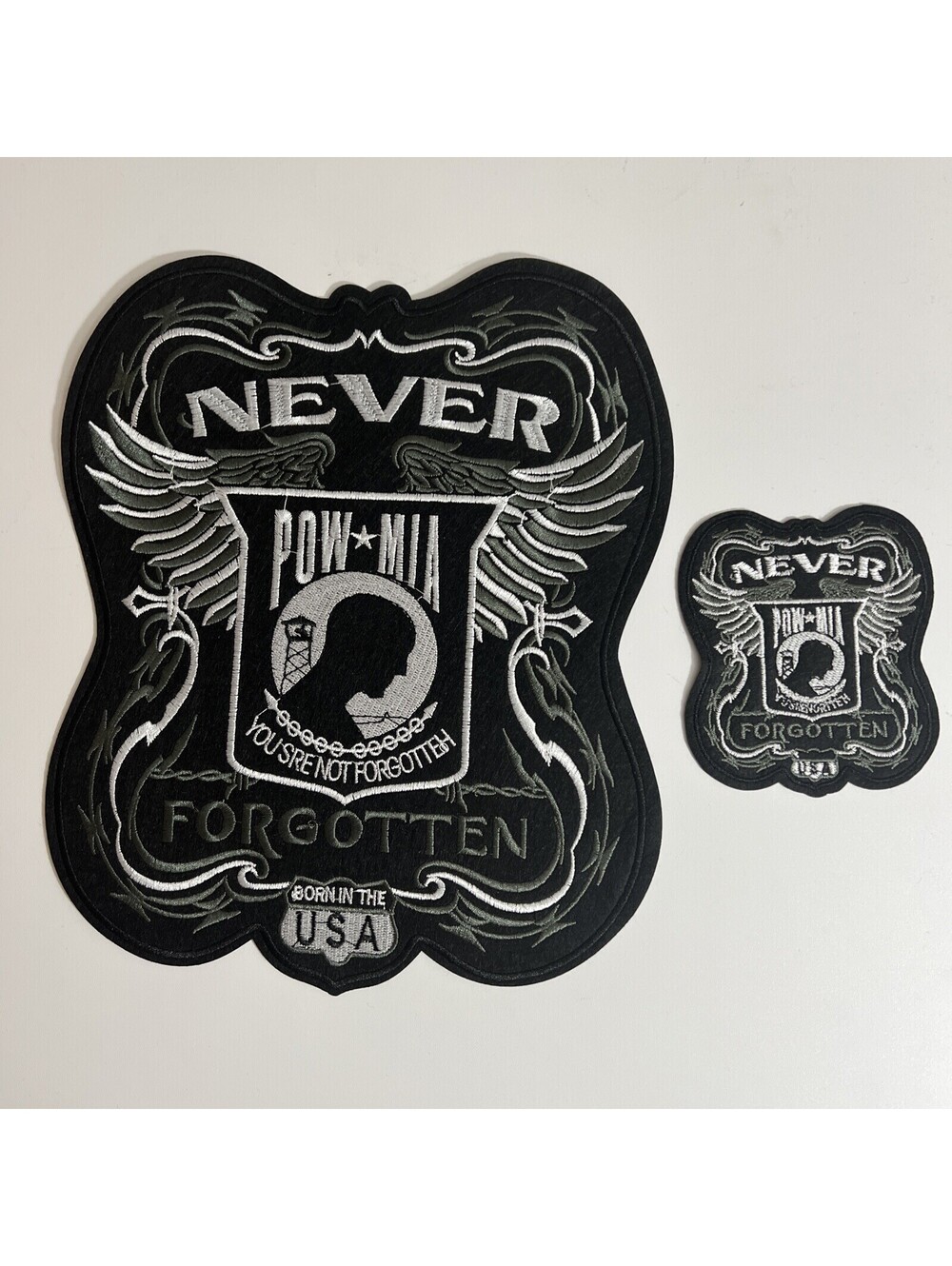 11 inch America’s Highway Never Motorcycle Patches Iron on Harley Davidson